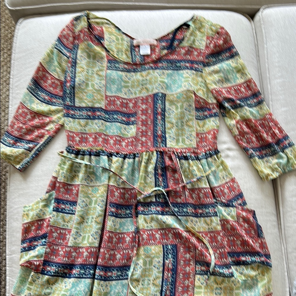 Band of Gypsies Patchwork Quarter Sleeve Dress